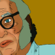 A sketch of science-fiction author Isaac Asimov by Zakeena.