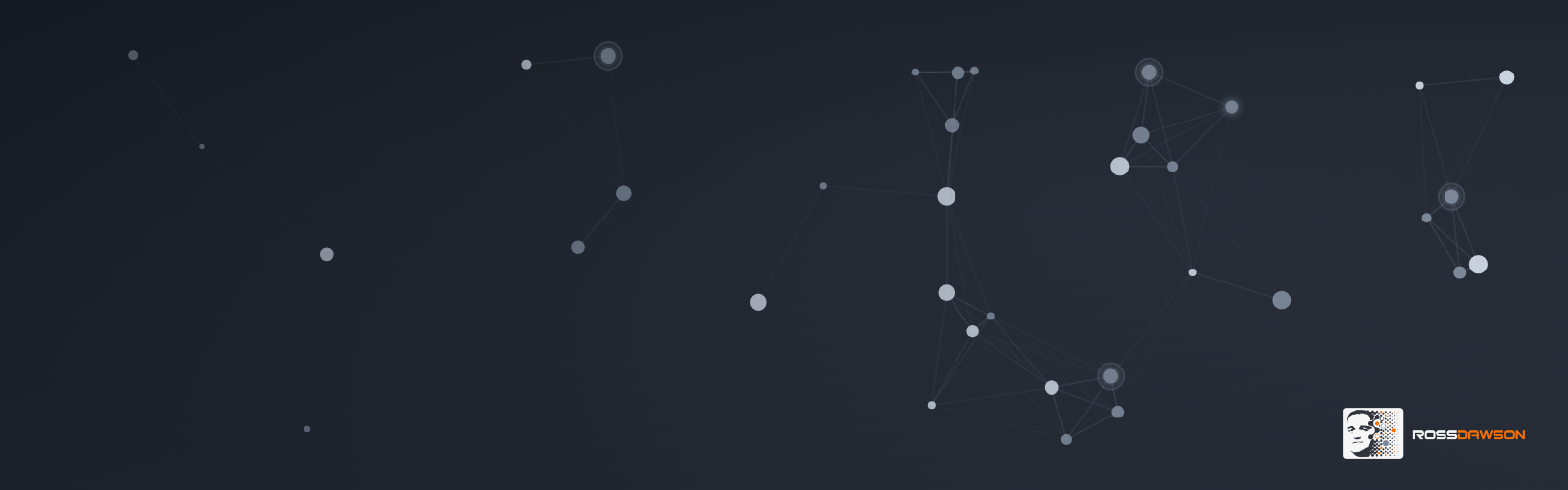 Abstract network motif in steel and charcoal representing established expert networks