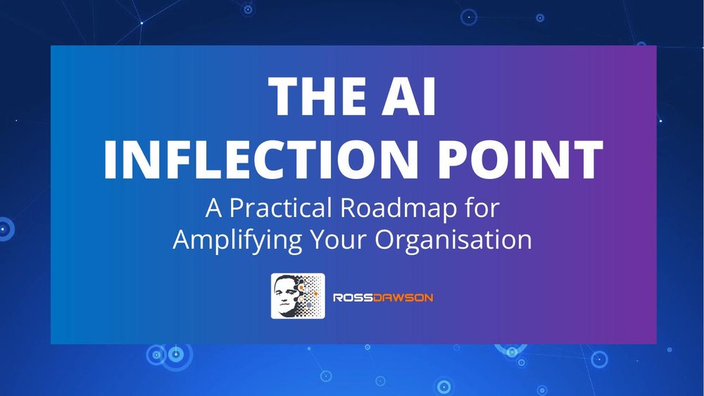 Title slide of Ross Dawson's keynote The AI Inflection Point: A Practical Roadmap for Amplifying Your Organisation